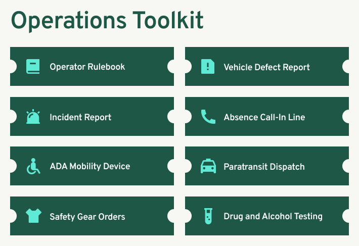 Public Transit Authority Intranet Toolkit Links